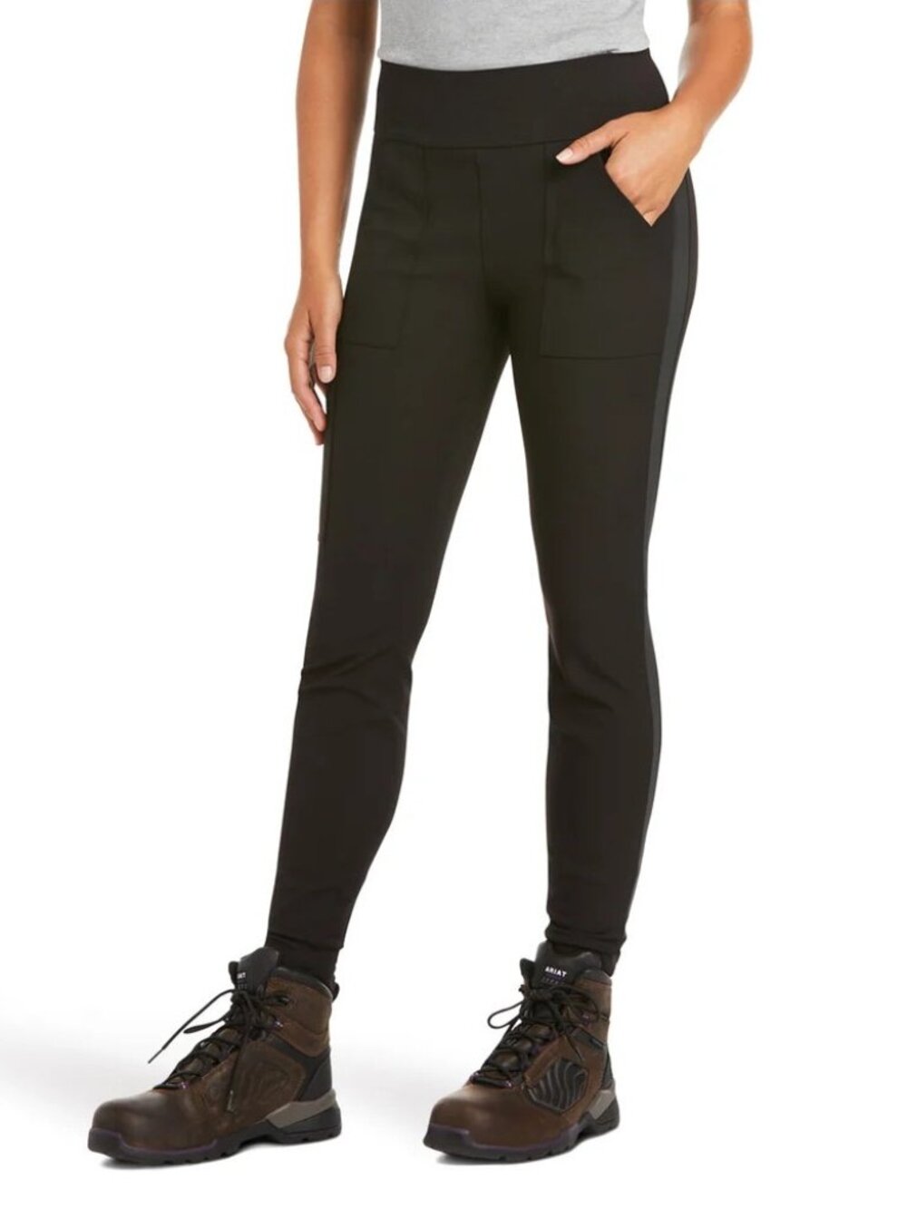 Ariat Women's Rebar DuraStretch Utility Legging Pant Size Medium Black Gray